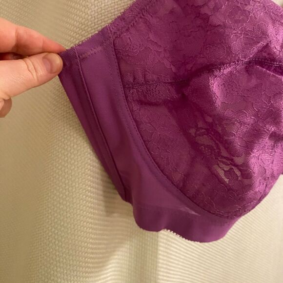 NWT Goddess plum berry lace wireless bra size 50 C - Picture 4 of 6